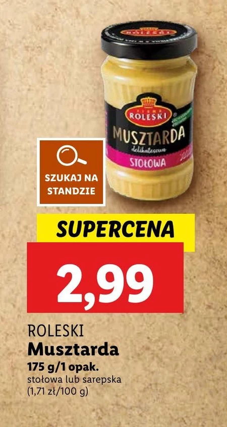 Firma Roleski Musztarda delikatesowa stołowa 175 g