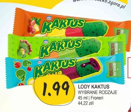 Kaktus Sweet & Sour Lody wodne o smaku gruszkowym i jabłkowym 45 ml