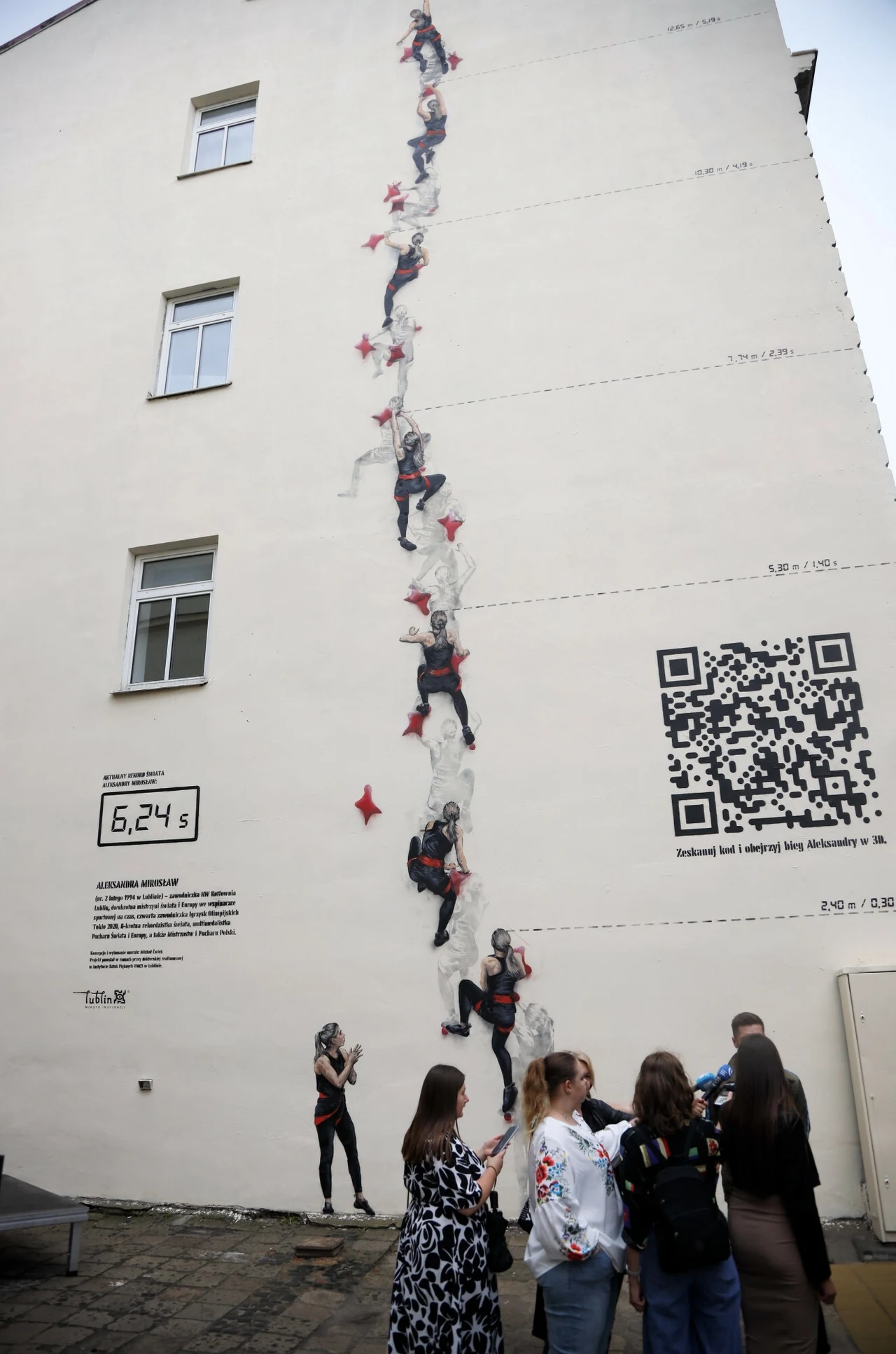 Mural w Lublinie poświęcony dokonaniom Oli Mirosław 