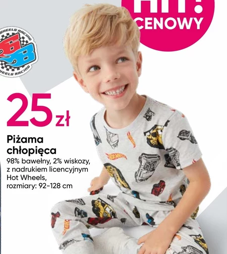 Piżama chłopięca Hot Wheels