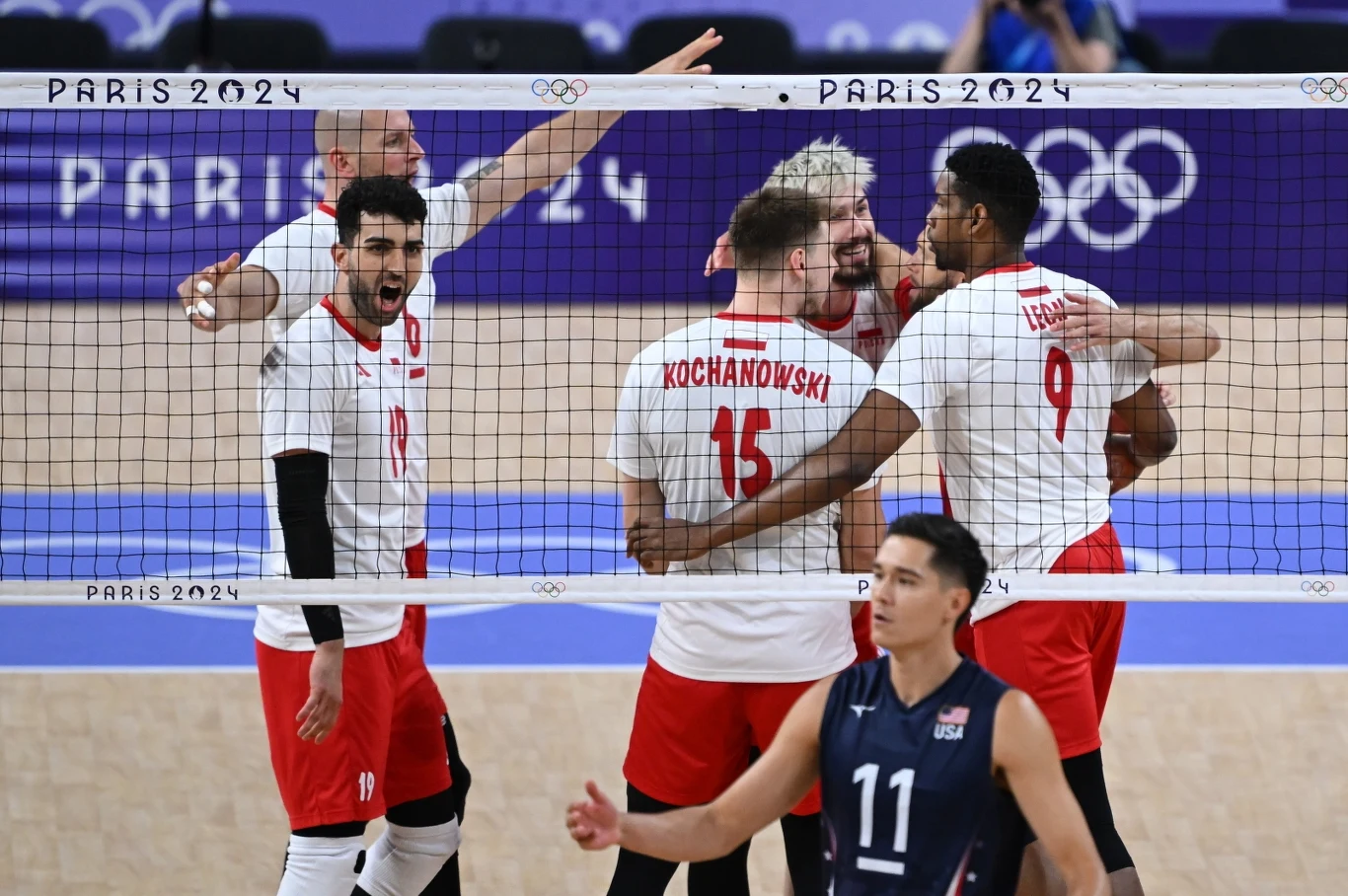 Polscy siatkarze w trakcie półfinału igrzysk olimpijskich