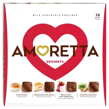 Amoretta Desserts Pralinki w czekoladzie mlecznej 106 g  - 0