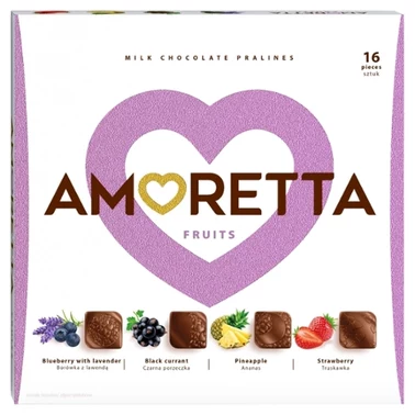 Amoretta Fruits Pralinki w czekoladzie mlecznej 109 g  - 0