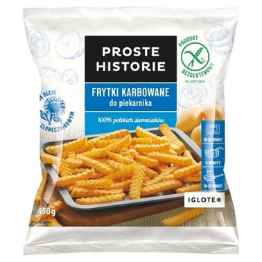 Proste Historie Frytki karbowane do piekarnika 450g - 0