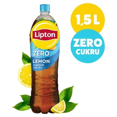 Lipton Ice Tea Zero Lemon Napój niegazowany o smaku cytrynowym z ekstraktem czarnej herbaty 1,5 l - 0