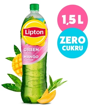 Lipton Ice Tea Zero Mango Napój niegazowany o smaku mango z ekstraktem zielonej herbaty 1,5 l - 0