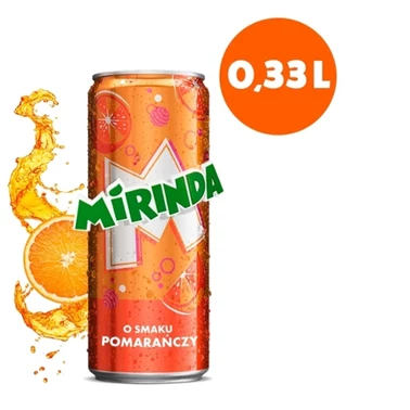 Mirinda Napój gazowany o smaku pomarańczowym 330 ml - 0