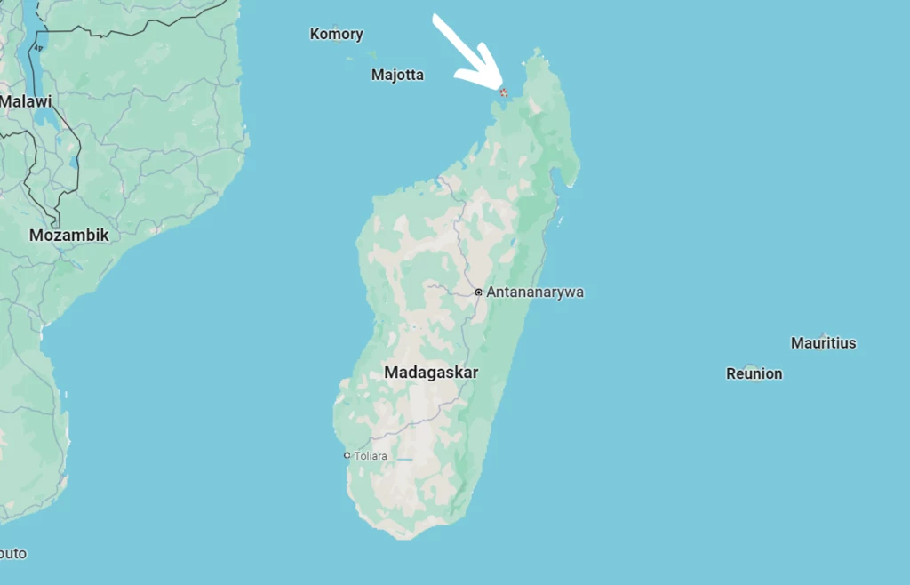 Wyspa Nosy Be leży ok. 8 km od wybrzeża Madagaskaru.