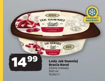 Bracia Koral Jak dawniej Lody jogurt czarna porzeczka 900 ml