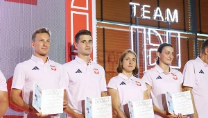 Nasi reprezentanci w pięcioboju nowoczesnym, od lewej: Łukasz Gutkowski, Kamil Kasperczak, Anna Maliszewska (trzecia od lewej) i Natalia Dominiak