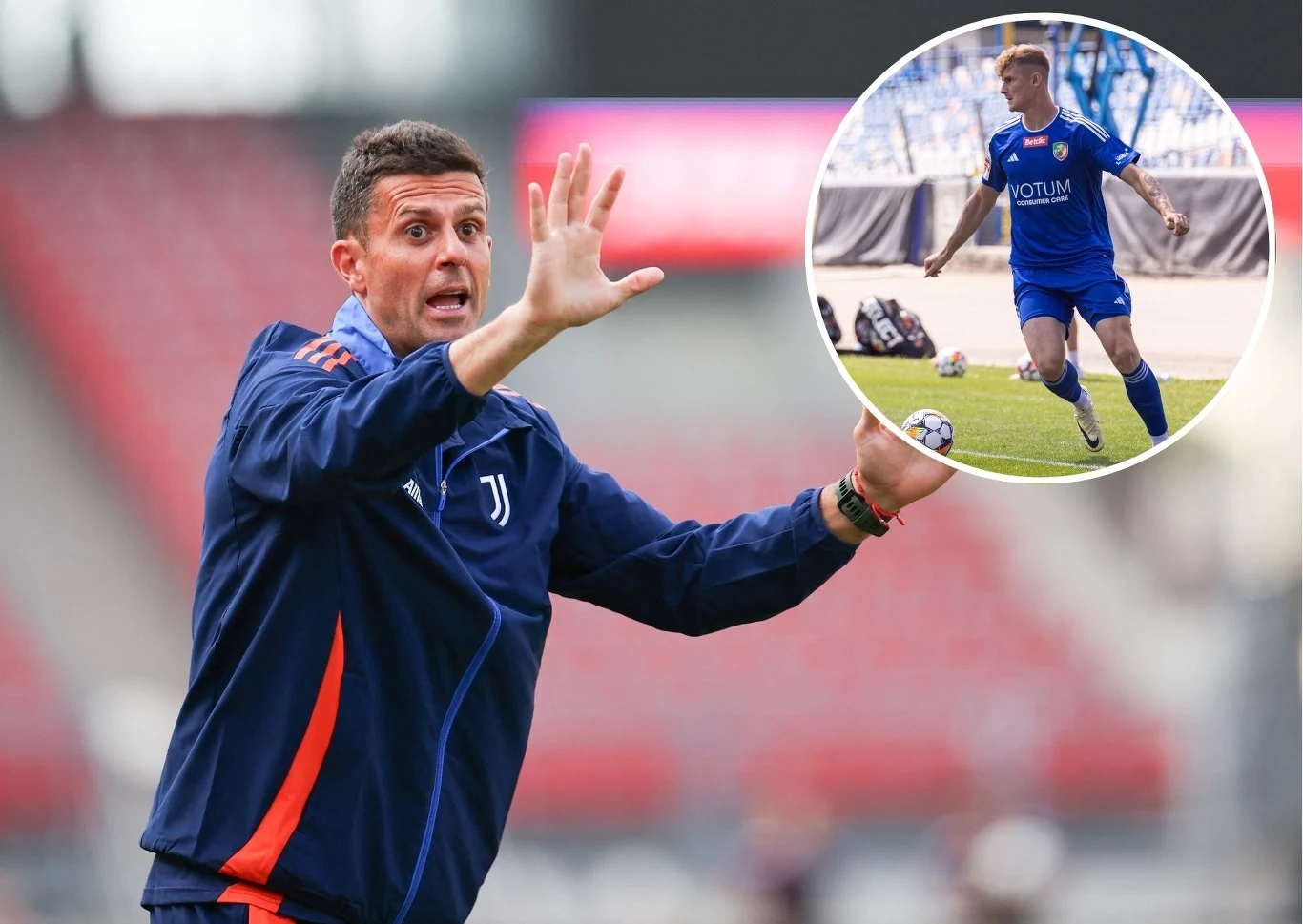 Thiago Motta i Wiktor Bogacz (na małym zdjęciu)