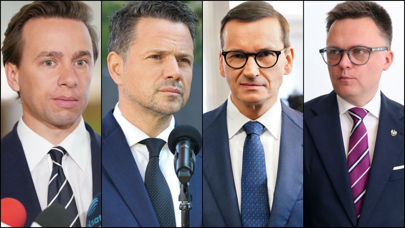 Rafał Trzaskowski i Mateusz Morawiecki uzyskaliby dziś najwyższe wyniki w wyborach prezydenckich. O najniższy stopień podium walczą Krzysztof Bosak i Szymon Hołownia Rafał Trzaskowski i Mateusz Morawiecki uzyskaliby dziś najwyższe wyniki w wyborach prezydenckich. O najniższy stopień podium walczą Krzysztof Bosak i Szymon Hołownia