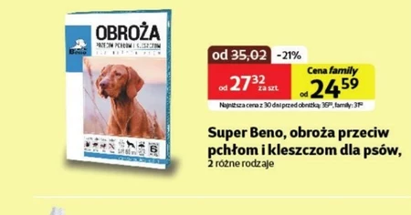 Obroża przeciw kleszczom Super Beno