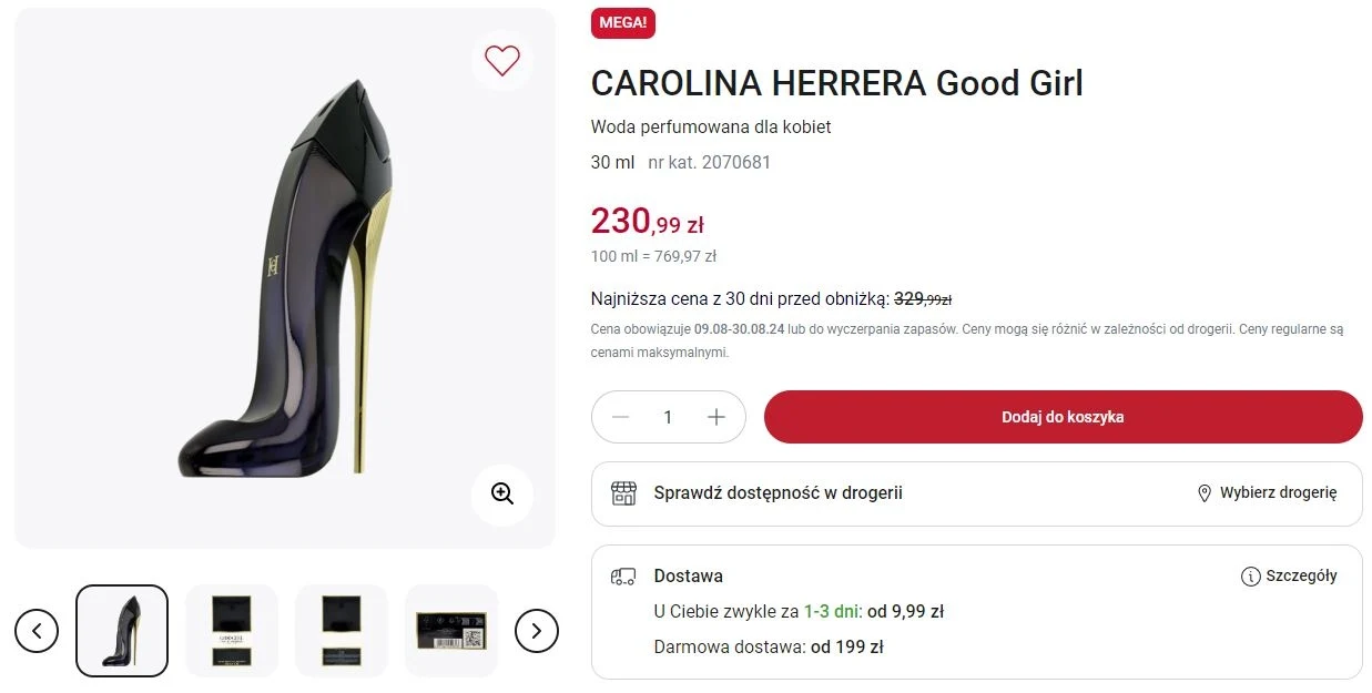 Rossmann oferuje promocję na perfumy Carolina Herrera!