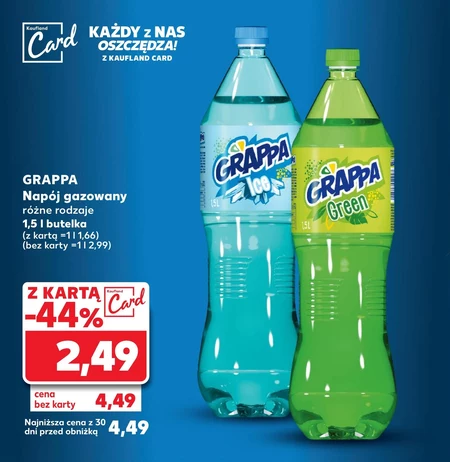 Grappa Green Napój gazowany o smaku kiwi i owoców egzotycznych 1,5 l