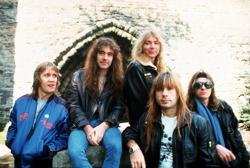 Iron Maiden w 1984 r. - od lewej: Nicko McBrain, Steve Harris, Dave Murray, Bruce Dickinson i Adrian Smith