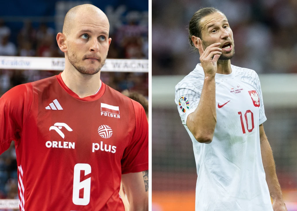 Polski siatkarz Bartosz Kurek oraz były reprezentant Polski w piłce nożnej - Grzegorz Krychowiak Polski siatkarz Bartosz Kurek oraz były reprezentant Polski w piłce nożnej - Grzegorz Krychowiak