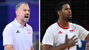 Siatkówka: reprezentacja Polski. Na zdjęciu selekcjoner Nikola Grbić oraz Wilfredo Leon