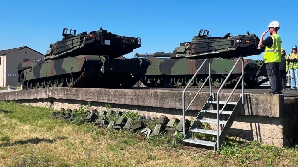 Amerykanie transportują do Powidza czołgi M1A2 SEP v3 Abrams.