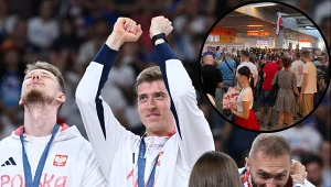 Polskich medalistów olimpijskich na lotnisku w Warszawie witały tłumy