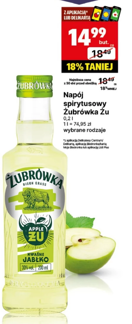 Napój spirytusowy Żubrówka