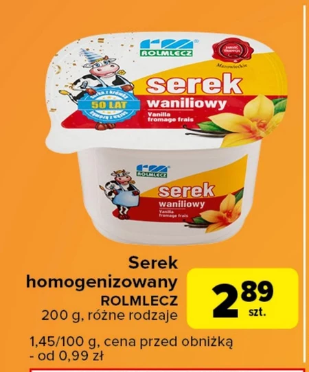 Serek homogenizowany Rolmlecz