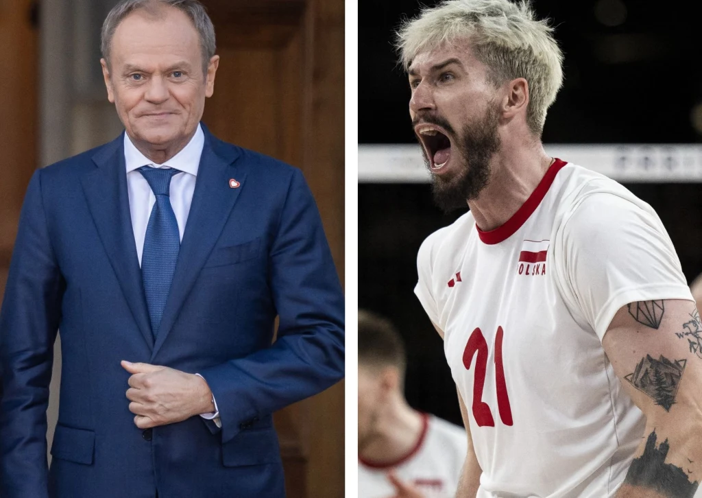 Premier Donald Tusk i Tomasz Fornal, jeden z filarów kadry siatkarzy Premier Donald Tusk i Tomasz Fornal, jeden z filarów kadry siatkarzy