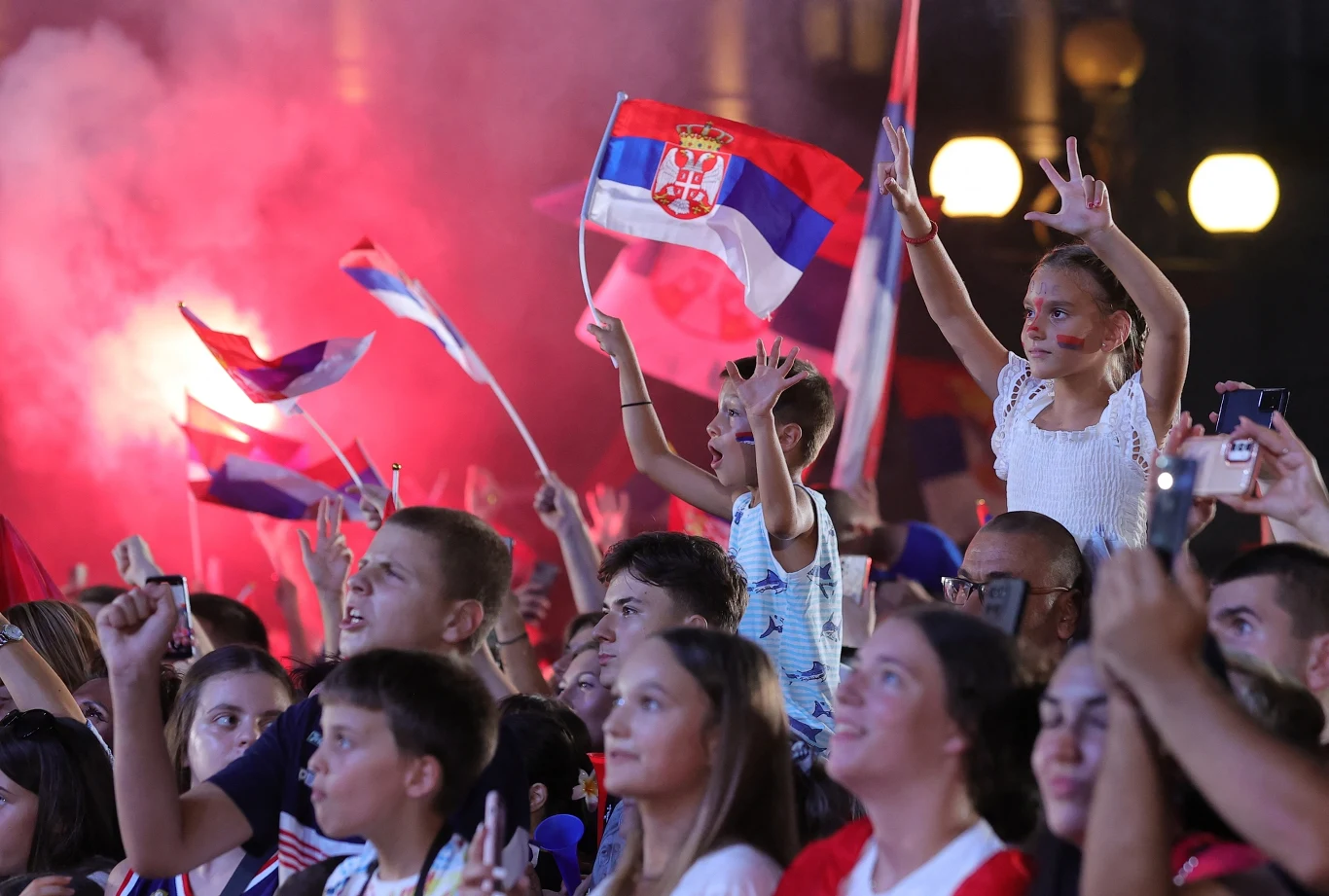 Przywitanie serbskich olimpijczyków w Belgradzie