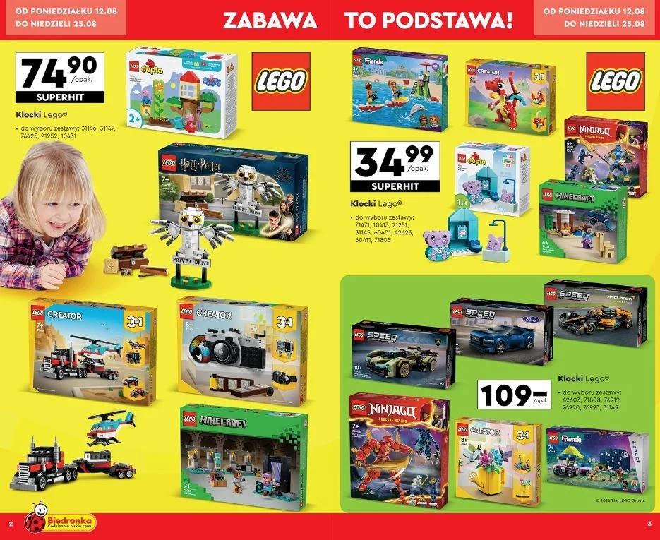 Klocki Lego w niskich cenach w Biedronce!
