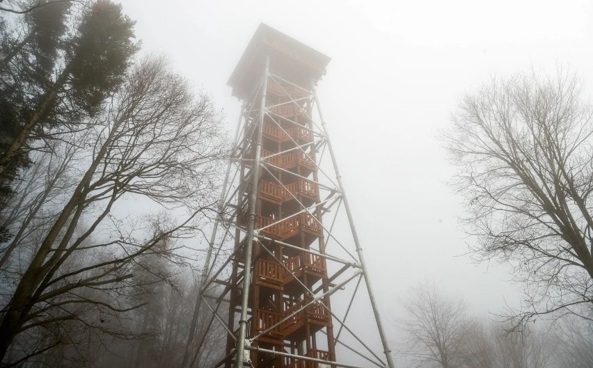 Wieża widokowa na Jeleniowatym.