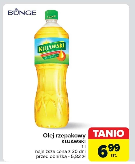 Kujawski Olej rzepakowy z pierwszego tłoczenia 1 l
