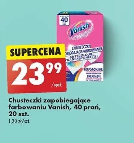 Chusteczki absorbujące kolor Vanish