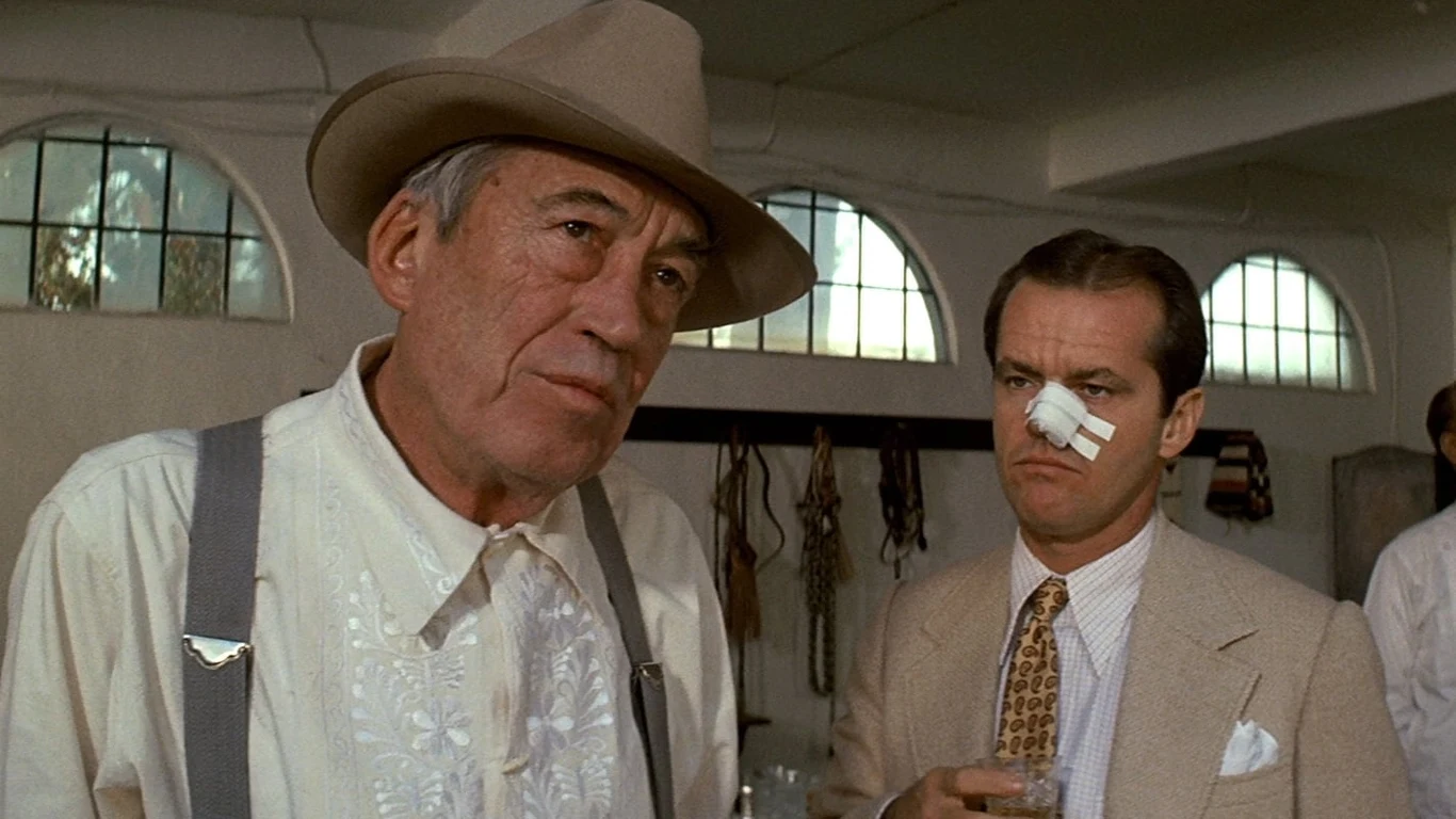 Jack Nicholson i John Huston w Chinatown Jack Nicholson i John Huston w Chinatown