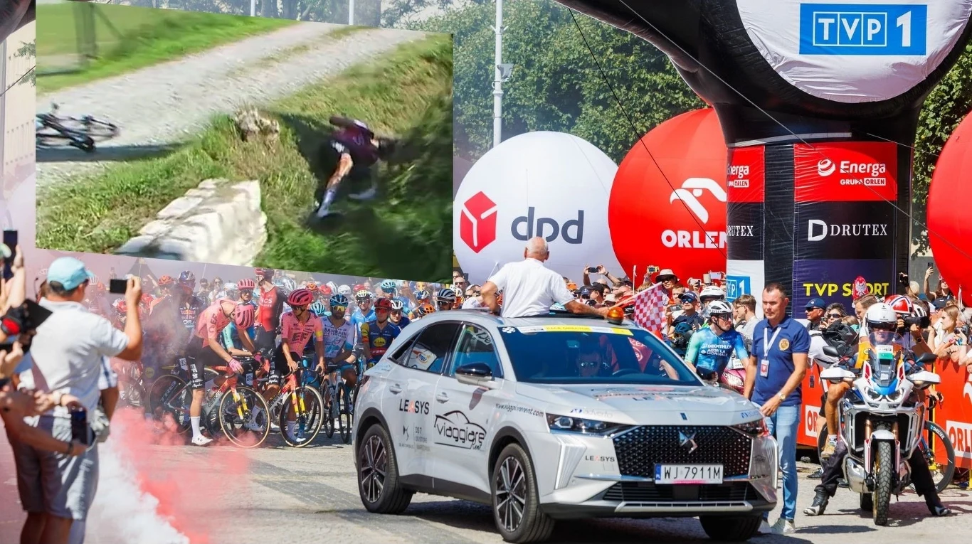 Do wypadku doszło na trzecim etapie Tour de Pologne (Źródło: Newspix.pl/twitter.com/sport_tvppl) Do wypadku doszło na trzecim etapie Tour de Pologne (Źródło: Newspix.pl/twitter.com/sport_tvppl)