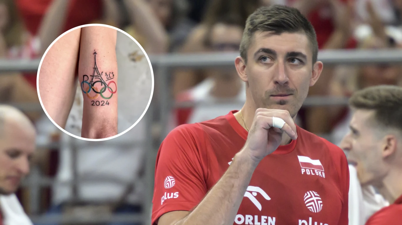 Łukasz Kaczmarek zrobił sobie olimpijski tatuaż Łukasz Kaczmarek zrobił sobie olimpijski tatuaż