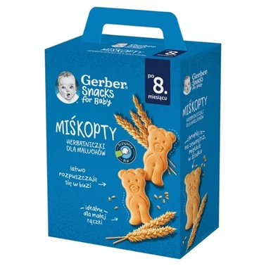 Gerber Miśkopty Herbatniczki dla maluchów po 8. miesiącu 180 g - 0