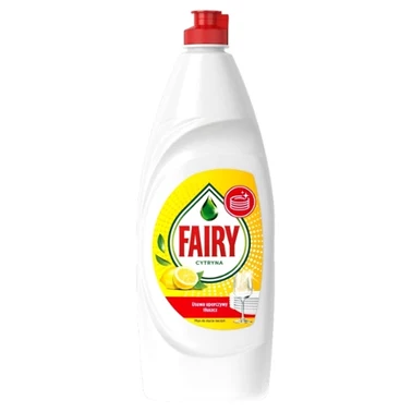 Fairy Lemon Washing Up Liquid. No Soaking, No Grease, No Fuss 650 ML - 1