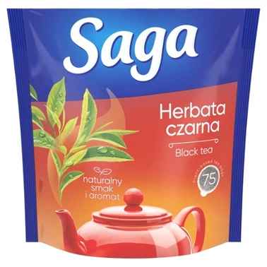 Saga Herbata czarna 105 g (75 torebek) - 0