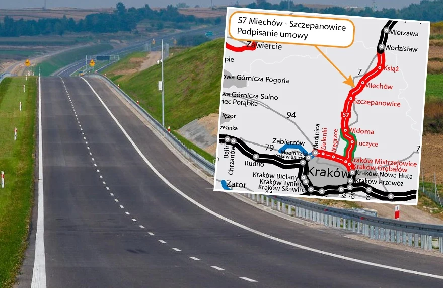 Nowy fragment drogi S7 Miechów-Szczepanowice zostanie otwarty jeszcze w sierpniu