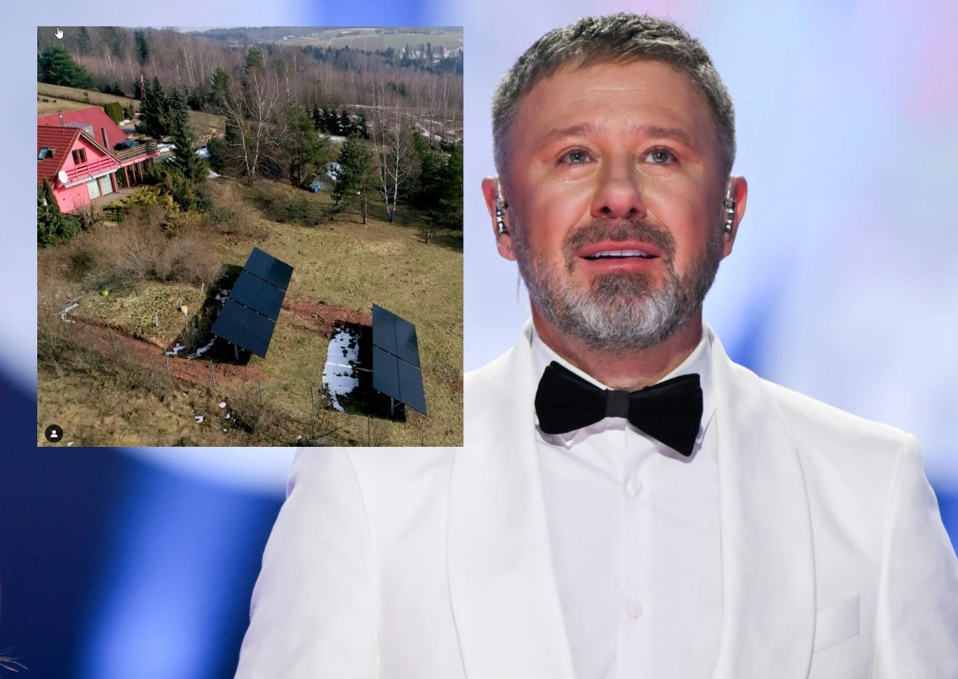 Andrzej Piaseczny mieszka z mamą i partnerem w różowym domu u podnóża Gór Świętokrzyskich.