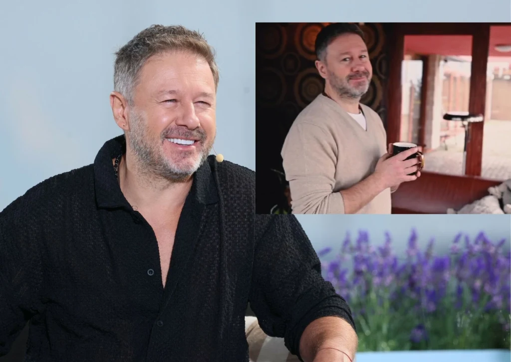 Dom Andrzeja Piasecznego urządzony jest w stylu rustykalnym. Uwagę zwracają ogromne okna.