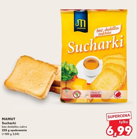 Mamut Sucharki bez dodatku cukrów 225 g