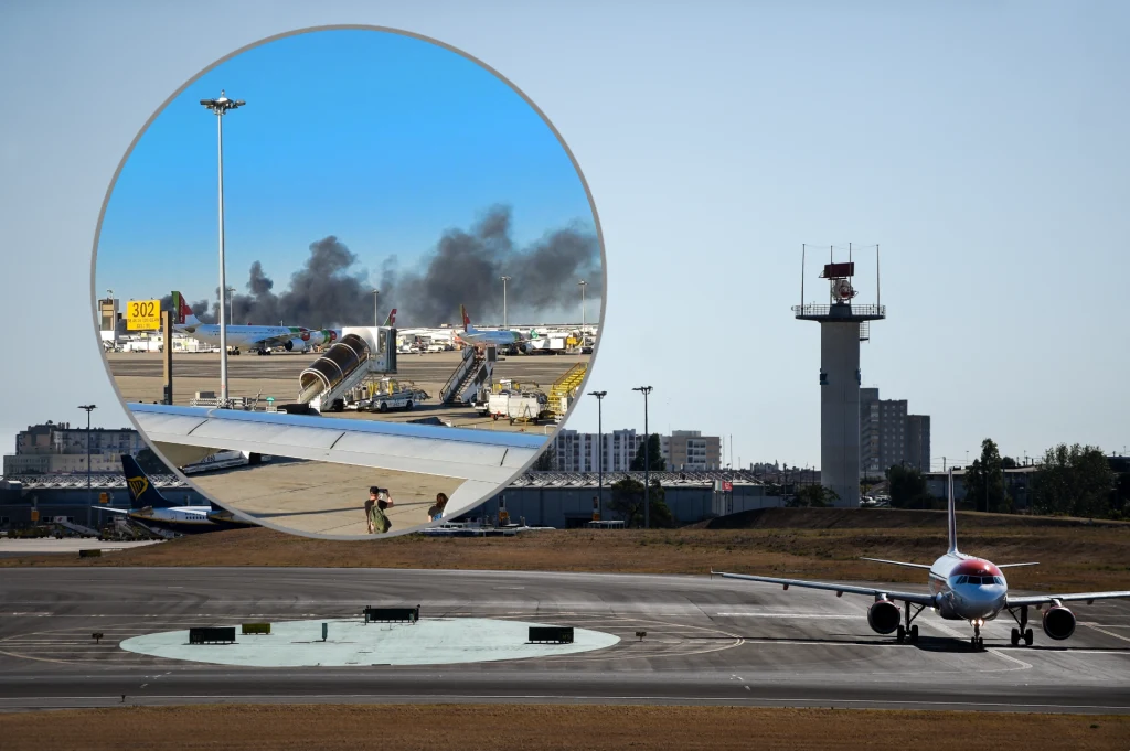 Ogromny pożar przy lotnisku. Spłonęło ponad 200 aut