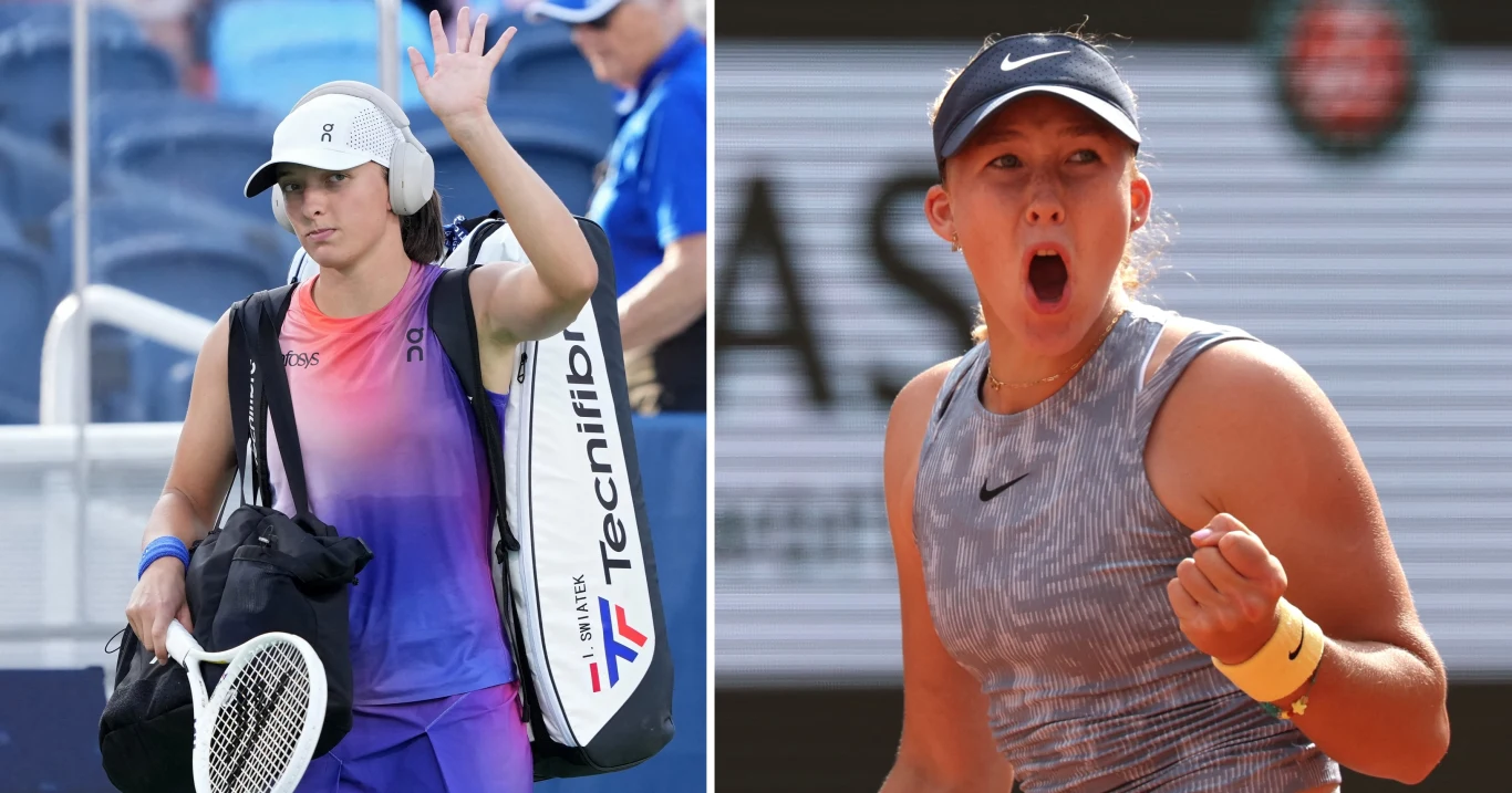 Iga Świątek i Mirra Andriejewa