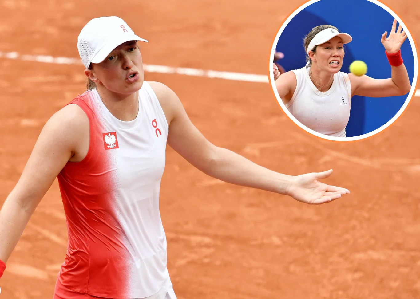 Tenis. Iga Świątek oraz Danielle Collins Tenis. Iga Świątek oraz Danielle Collins