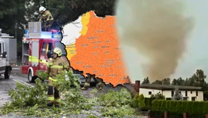 Trąba powietrzna w Wielkopolsce, w okolicach Koła. Obowiązują ostrzeżenia drugiego stopnia przed burzami