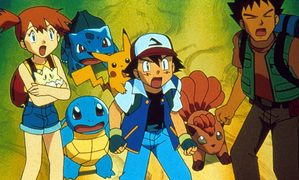 Misty (pierwsza od lewej) ze swoim ulubionym Pokemonem - Togepim Misty (pierwsza od lewej) ze swoim ulubionym Pokemonem - Togepim
