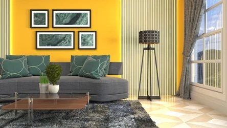 Żółty kolor we wnętrzach - z czym go łączyć?