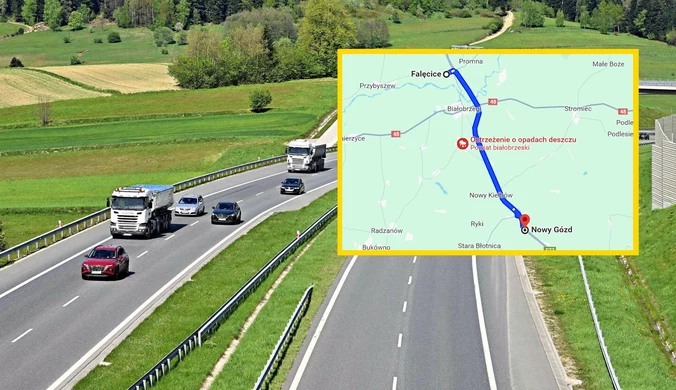 Najdłuższy odcinkowy pomiar prędkości w Polsce znajduje się na odcinku drogi ekspresowej S7 w okolicach Białobrzegów
