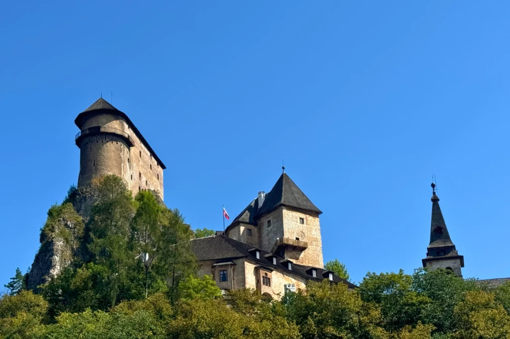 Widok z miasteczka na zamek 
